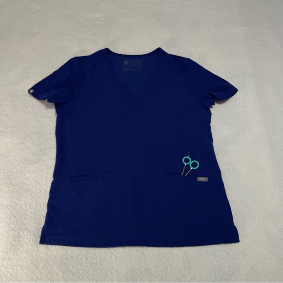 Figs Tops - Figs Technical Collection Blue Scrub Top‎